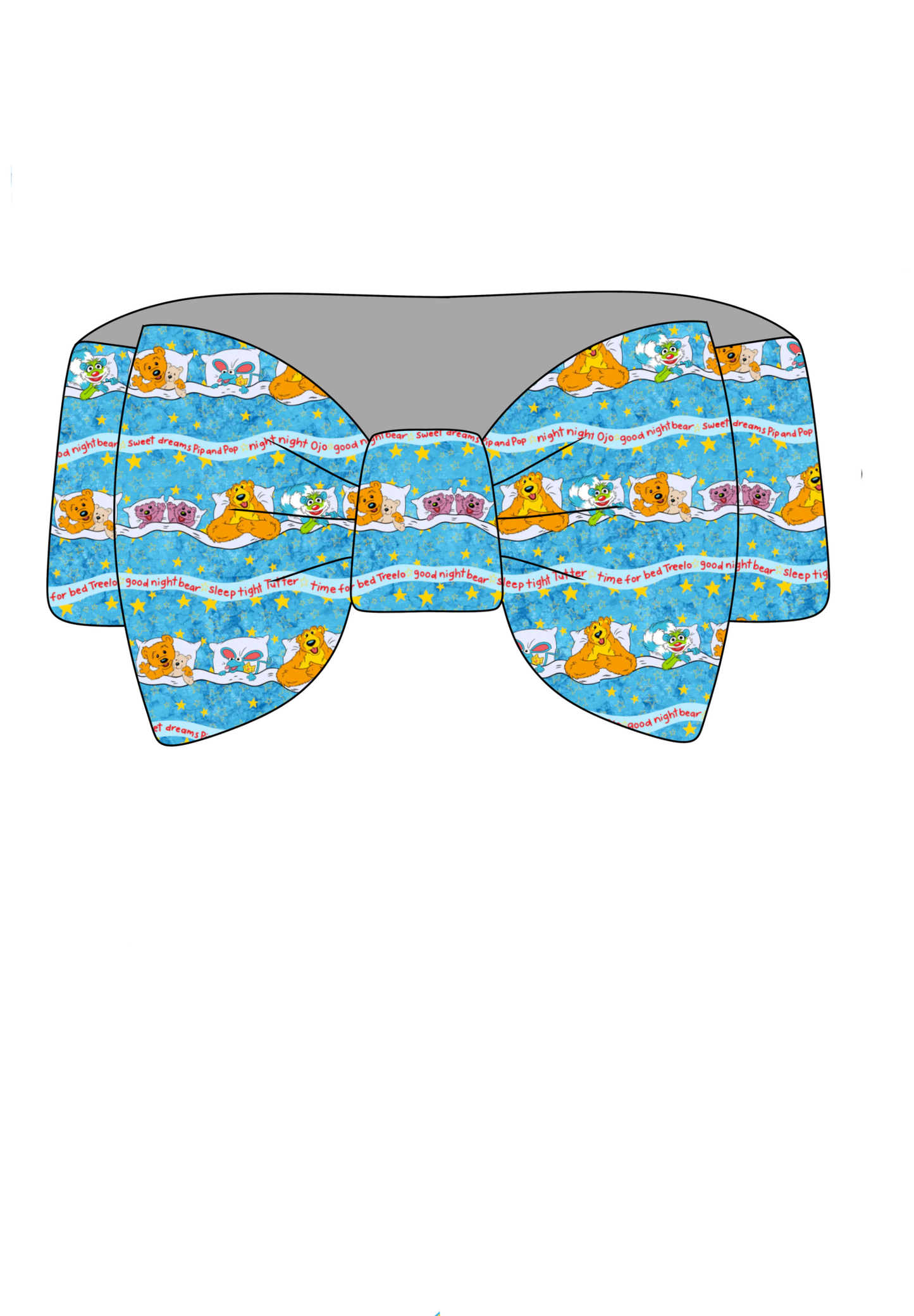 Blue House Bear Bow