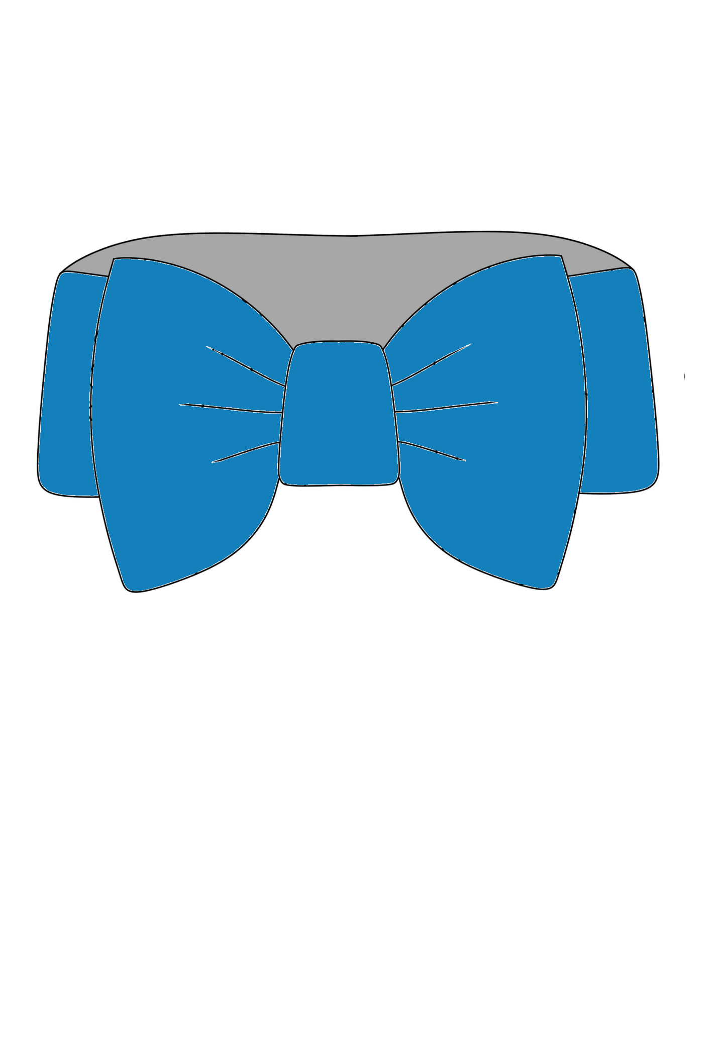 Blue House Bear Bow