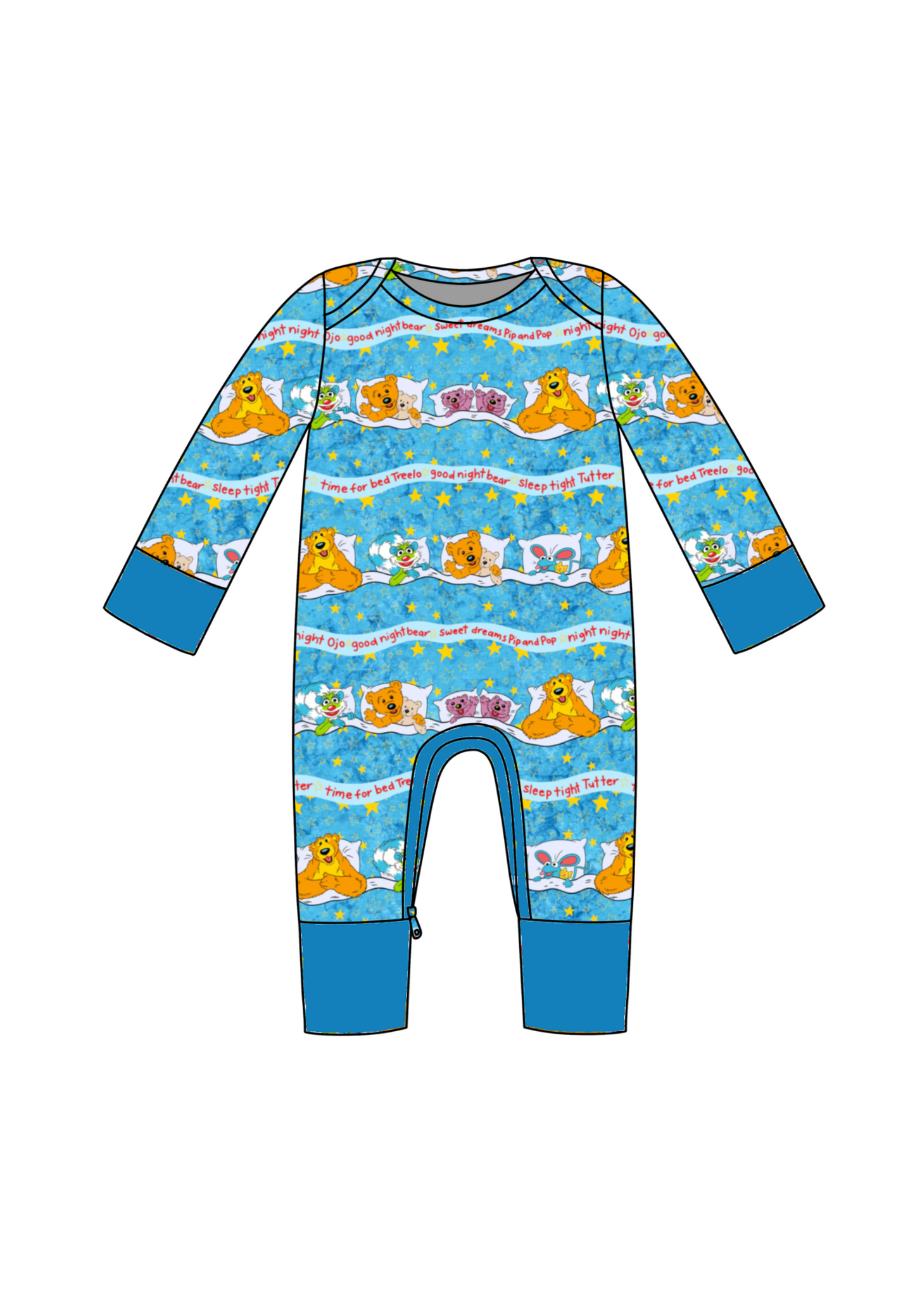 Blue House Bear Crescent Zippy