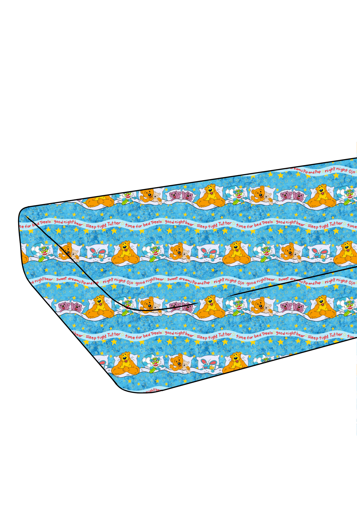 Blue House Bear Bedsheet