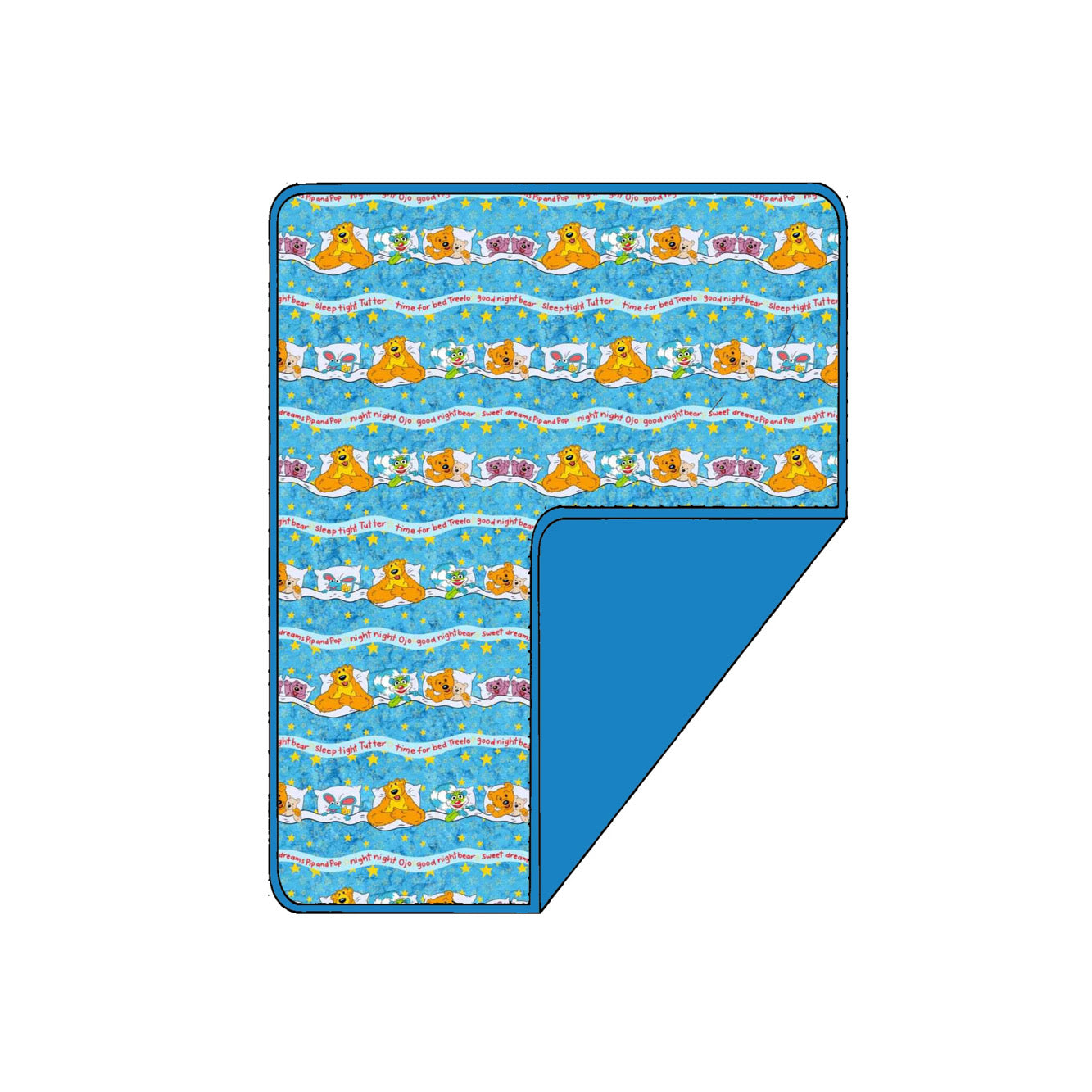 Blue House Bear Blanket
